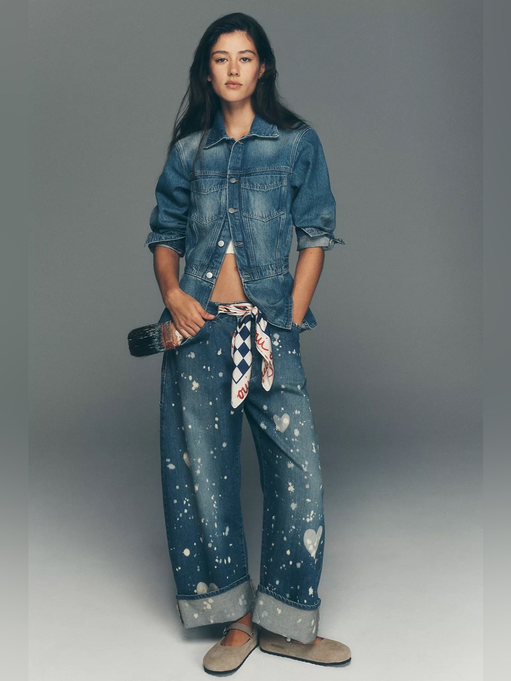 Anthropologie Pilcro The Kayden Heart Barrel Carpenter Jeans by Pilcro Size 25 - Picture 2 of 12